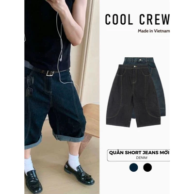 Quần Short Jeans Dáng Bầu Lửng 𝐂𝐎𝐎𝐋𝐂𝐑𝐄𝐖 Ống Rộng Phong Cách Hàn Quốc Unisex Nam Nữ QTL027