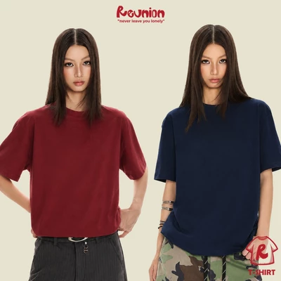 Áo Thun Trơn Local Brand REUNION, Áo Phông Form Rộng Unisex 250Gsm 100% Cotton