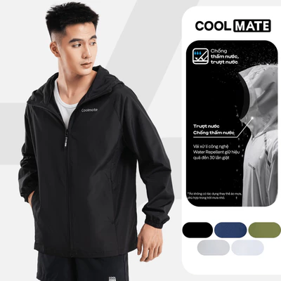 Áo khoác Daily Wear trượt nước, chống UV nhanh khô, áo khoác bốn mùa siêu nhẹ có mũ đa năng, áo chống nắng Coolmate