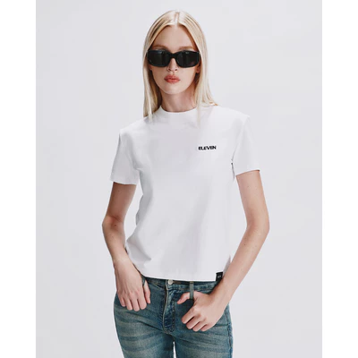Eleven - Áo Thun Baby Tee Nữ In Chữ | Màu Trắng
