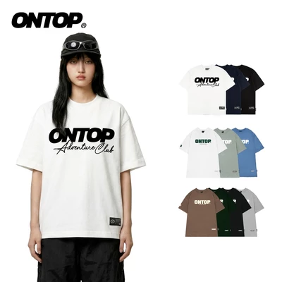 Áo thun in chữ local brand nam nữ ONTOP vải thun cotton thoáng mát màu đen, trắng, xanh đen Bolder Tee | O20-T8 & O-T1