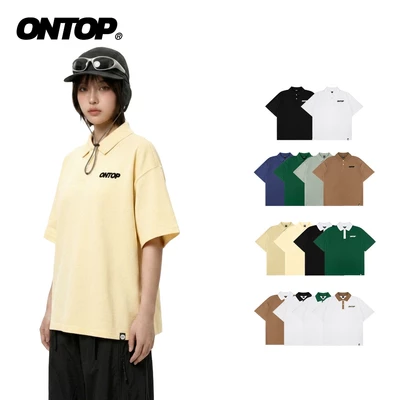 Áo polo oversize nam nữ nhiều màu ONTOP vải thun cotton cá sấu dày dặn, thoáng mát local brand basic | O14-T6 & O19-T8
