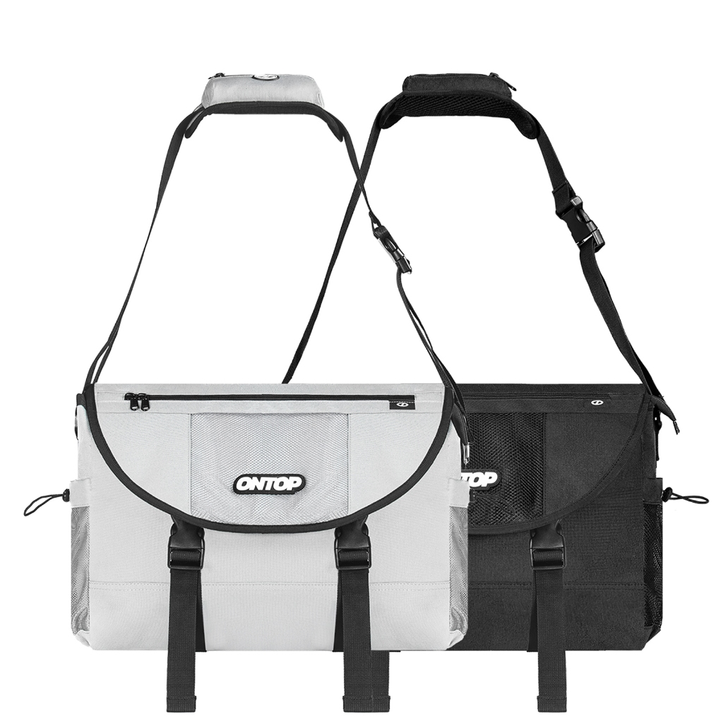 Túi đeo chéo to nhiều ngăn cỡ lớn ONTOP đựng laptop đi học đi du lịch vải canvas nhiều màu | O-B73
