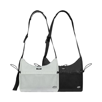 Túi đeo chéo chống nước nhiều ngăn ONTOP vải dù đựng vừa máy tính bảng 11inch màu đen, xám local brand nam nữ | O-B71