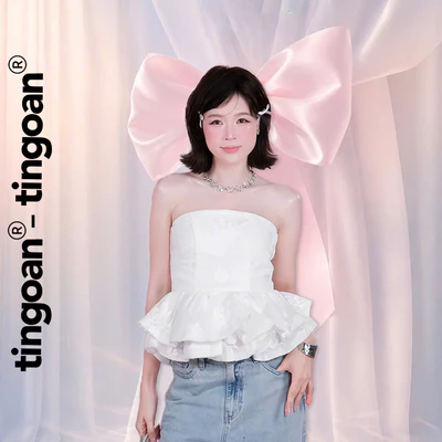 TINGOAN®  - Áo croptop cúp quây chất liệu ren dệt hoa nổi bèo gấu trắng PRINCESS TEARS TOP/WH