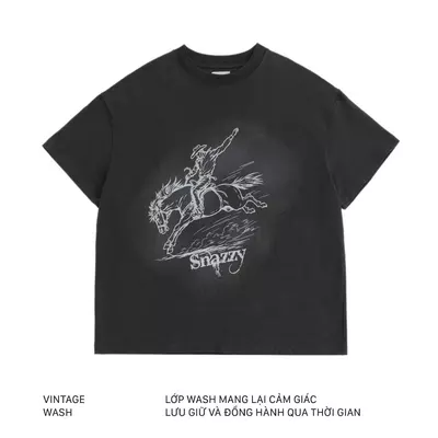 Áo Thun Boxy SNAZZY Unisex Nam Nữ Chất Liệu Cotton Chính Hãng - PHANTOM RIDER