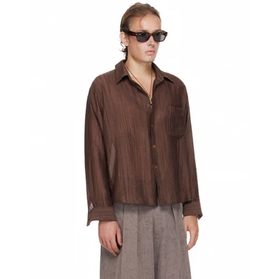 Áo Sơ Mi Relaxed Nam Màu Gỗ - BEUTER® MS RELAXED SHIRT - WALNUT
