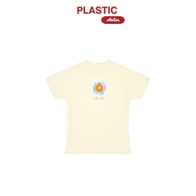 Áo thun babytee vàng "Calm" vải cotton 250gsm cao cấp, ôm dáng chuẩn form fit dày dặn