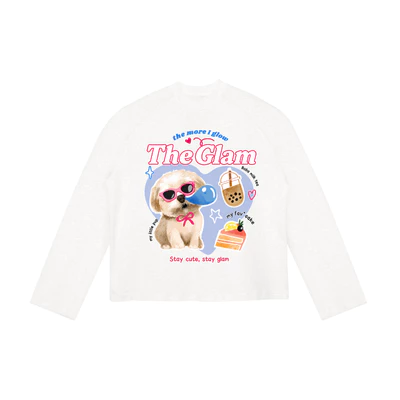 TheGlam CHÍNH HÃNG - Áo Thun Tay Dài Trắng "BUBBLE BUDDY" Raglan UNISEX Form Boxy Nam Nữ - TS05-07