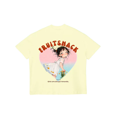 TheGlam CHÍNH HÃNG - Áo Thun Vàng Butter Yellow "FRUITSNACK" UNISEX Form Boxy Nam Nữ - TS07-19
