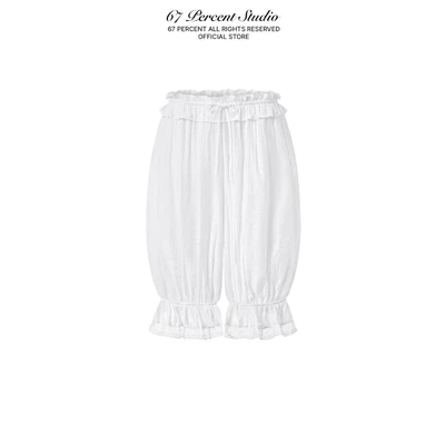 Quần Bí Dáng Lửng Phối Ren 67PERCENT/67% - MOURNING PANTS