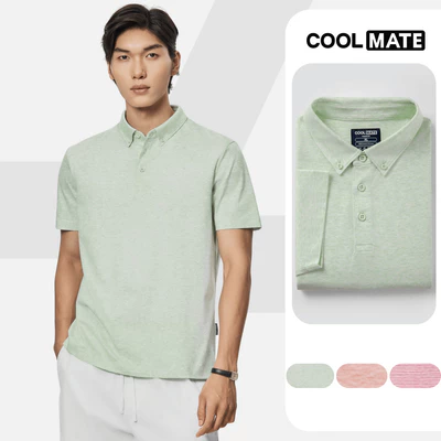 Áo Polo nam Premium Cotton Linen, áo thun có cổ bản nâng cấp vải mềm mại, thoải mái, thấm hút tốt Coolmate