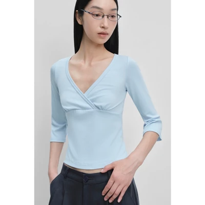 LIBÉ WORKSHOP - Áo thun kiểu tay lửng dáng ôm 7727