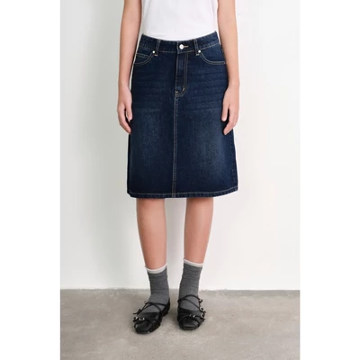 LIBÉ WORKSHOP - Chân váy jeans dài ngang gối 7596
