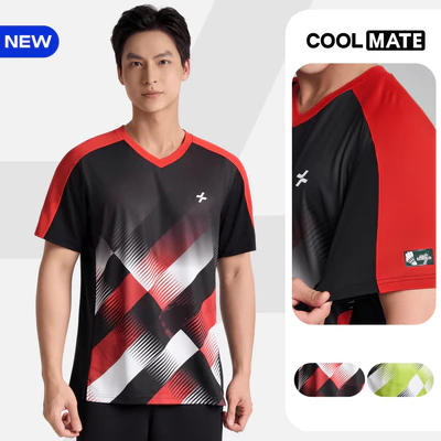 Áo thun Tshirt cầu lông nam Graphic Slash Smash Energy chất mát lạnh, thoáng khí, nhanh khô Coolmate