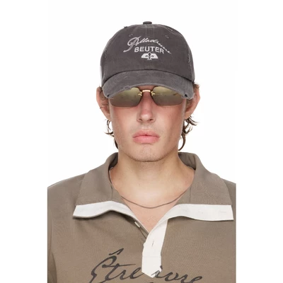 Nón Lưỡi Trai Distress Màu Xám Đậm - BEUTER® x PALLADIUM DISTRESS CAP - DARK GREY