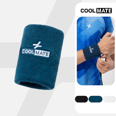 [MUA 2 GIẢM 5%]Băng tay thể thao Wristband mềm mại, thấm hút mồ hôi Coolmate