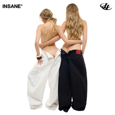 Quần Dài InsaneClo SPLIT PANTS Form Baggy Unisex Chất Liệu Denim
