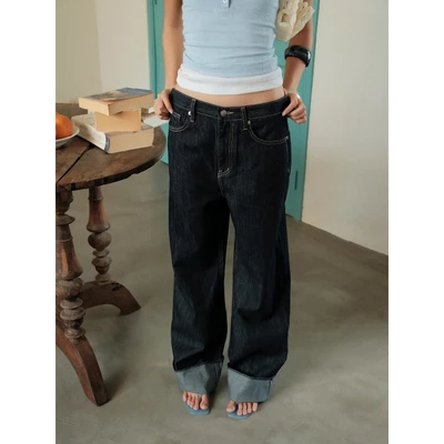 KIDO - Quần jean ống suông lật lai WILLIS JEANS