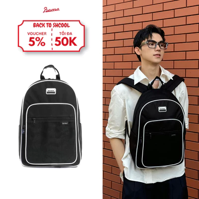 Balo nam nữ đi học đi làm BAMA Seoul Backpack chống nước nhiều ngăn đựng laptop 13 14 15.6 inch