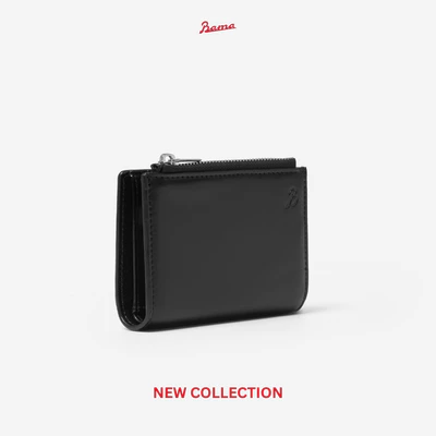 Ví Da Dáng Đứng Nam Nữ BAMA Compact Wallet Bóp Da Cao Cấp Unisex Bền Đẹp Nhiều Ngăn Dùng Hằng Ngày