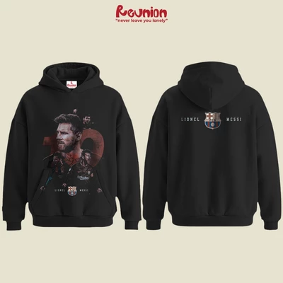 RNC MESSI Hoodie - Áo Nỉ Chui Có Mũ In Hình Form Oversize Chính Hãng Brand REUNION