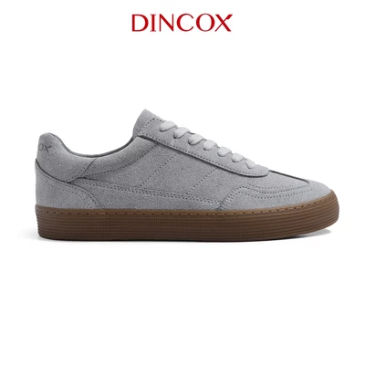 Giày Da Sneaker Nam Nữ DINCOX DC35 GREY GUM Shoes Đế Khâu Bền Bỉ