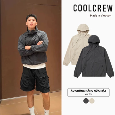 Áo Khoác Dù Chống Gió 𝐂𝐎𝐎𝐋𝐂𝐑𝐄𝐖 Unisex Form Rộng Có Mũ Phong Cách Hàn Quốc AKD162