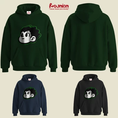 RNC Chenille Embroidery R'HUNTER Hoodie - Áo Nỉ Chui Có Mũ Hình Thêu Xù Form Oversize Chính Hãng Brand REUNION