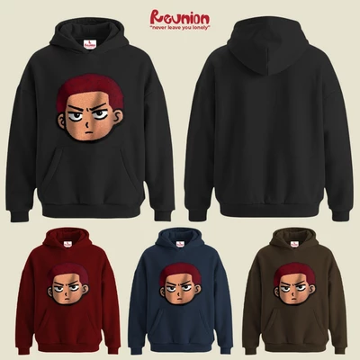 RNC Chenille Embroidery SAKURAGI Hoodie - Áo Nỉ Chui Có Mũ Hình Thêu Xù Form Oversize Chính Hãng Brand REUNION
