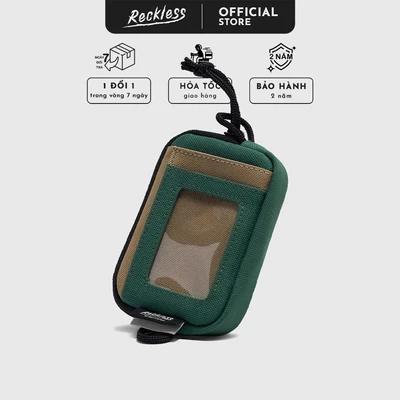 Ví Tactical Mini Reckless Vải Polyester Có Khóa Kéo Ngăn Đựng Tiền Xu Nam Nữ, Vải Polyester Trượt Nước