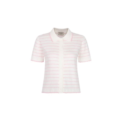 RUBIES Neko Polo - Áo Dệt Kim Nữ Tay Ngắn Cổ Bẻ