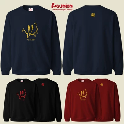 RNC MELTING SMILEY Sweatshirt - Áo Nỉ Dài Tay In Hình Áo Sweater Nam Nữ Form Oversize Brand REUNION