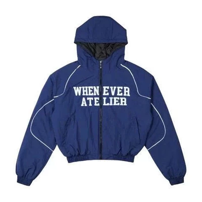 ''WHENEVER'' ÁO KHOÁC EMBROIDERED NYLON JACKET / NAVY