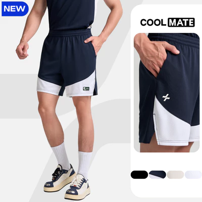 [MỚI]Quần Short nam cầu lông Basic Smash Energy, Quần thể thao co giãn, thấm hút, nhanh khô Coolmate
