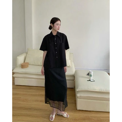 DOB - Chân váy voan dài lưng trơn I Indi Skirt