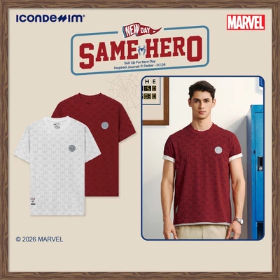 [ICONDENIM® MARVEL COLLECTION] Áo Thun Nam, Marvel Spider-Man Webline Form Regular ATID0765
