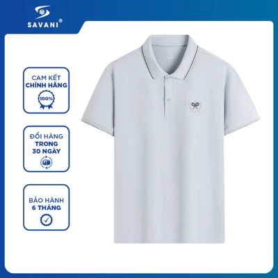 Áo Polo Đồng Phục Nam SAVANI Phối Viền Cổ, Chất Cotton Thấm Hút, Co Giãn Tốt MPCA006S6