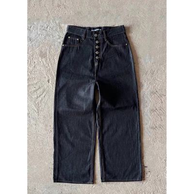 Quần jeans nam form baggy ống rộng phủ giày THEBROTHERS – 5 buttons raw denim 13oz dày dặn, chất cao cấp