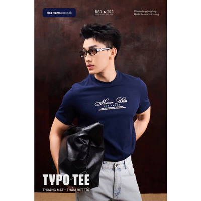 Áo thun Nam Ben & Tod CS1210 BF041 cotton hoạ tiết in form Casual