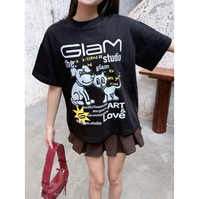 TheGlam CHÍNH HÃNG - Áo Thun Trắng/Đen "ART & LOVE" UNISEX Form Boxy Nam Nữ - TS08-15