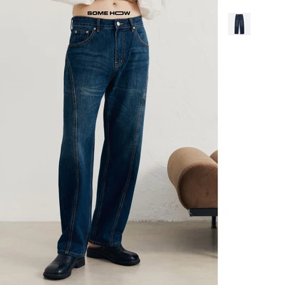 [New8] Quần Jeans Straight Curvel Chất Liệu Jeans Cotton Denim Thanh Lịch Cá Tính, QJ0161 SOME HOW STORE