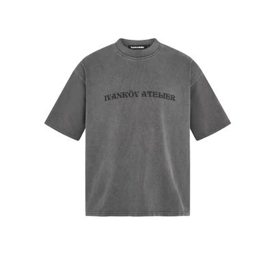 Áo Thun Washed Grey Cotton - Ivankov New Logo T-Shirt