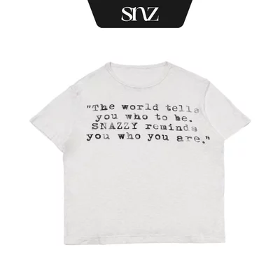Áo Thun Boxy SNAZZY Unisex Nam Nữ Chất Liệu Cotton Chính Hãng - WHO YOU ARE TEE