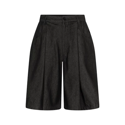 OUTBREAK - Quần shorts denim xếp ly "PLEATED DENIM SHORTS"