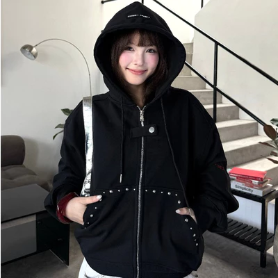 Áo Hoodie Zip STAR Cinder, Form Boxy Unisex, Chất Vải Dày Đẹp