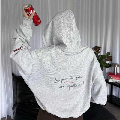 Áo Hoodie Zip QUESTION Cinder, Form Boxy, Chất Vải Dày Đẹp
