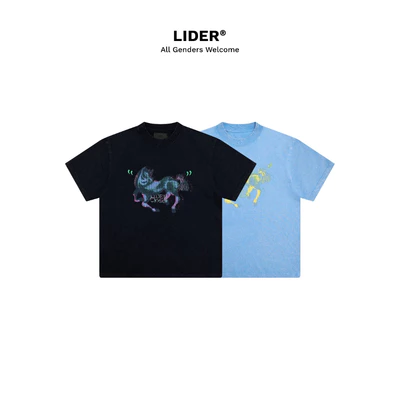 Áo Thun Tết Thiết Kế Con Ngựa Tay Ngắn Unisex LIDER ALPHA HORSE TEE