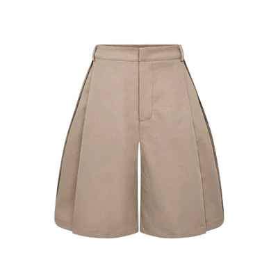 Quần Short Unisex Kaki Ống Rộng - Ivankov Harmony Khaki Wide Bermuda