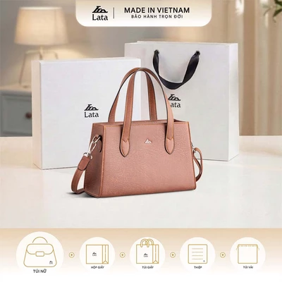 Bộ hộp quà trắng LATA (Túi đeo chéo nữ LATA HN105 + Hộp quà HQ2T + Túi giấy TG2T + Túi rút BVR3838 + Thiệp cảm ơn BT1)